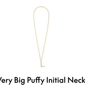 Roxanne Assoulin The Very Big Puffy Initial Necklace Letter “L”